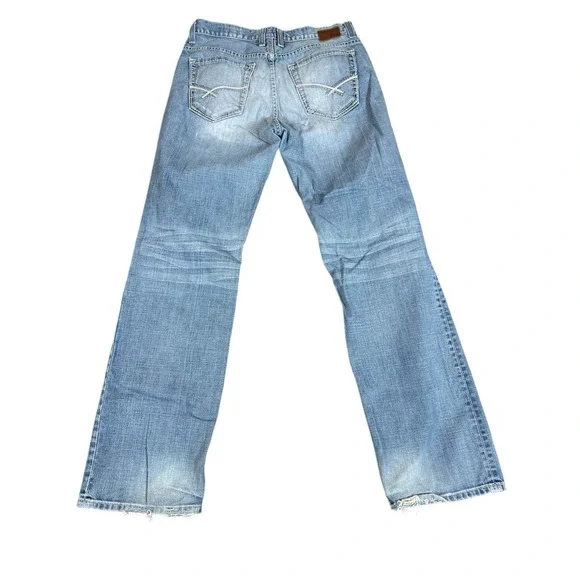 BKE Tyler Straight Jeans Men Size 34x32 Whiskers Denim Western Distressed Cowboy - Picture 2 of 4